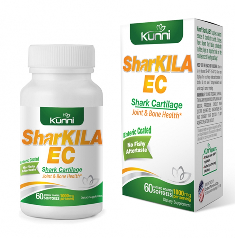 Viên Uống Sụn Cá Mập Hỗ Trợ Điều Trị Xương Khớp 1000mg Kunni SharKILA EC (Bao tan trong ruột)
